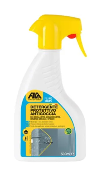 DETERGENTE ANTIGOCCIA per Vetri e Box doccia Mod. FILA NO DROPS Conf. 500 ml