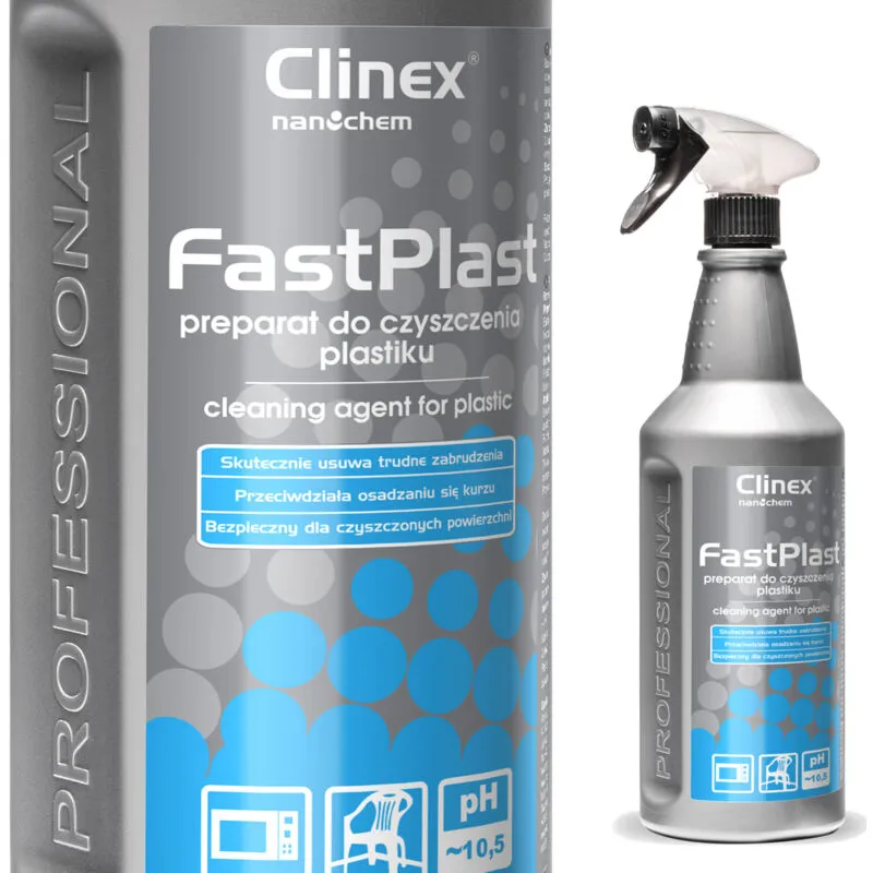 Detergente antistatico per plastica CLINEX FastPlast 1L per la pulizia di elettrodomestici ed elettronica