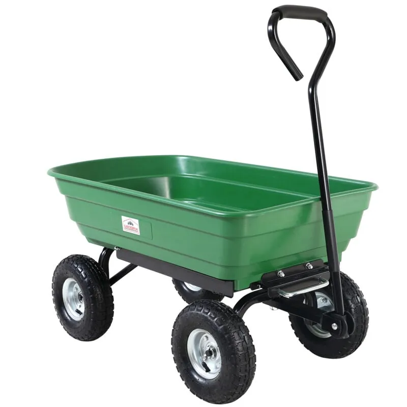 Carrello da Giardino 300 kg Funzione di Ribaltamento Cariola da Lavoro Giardinaggio 75 l - Gardebruk