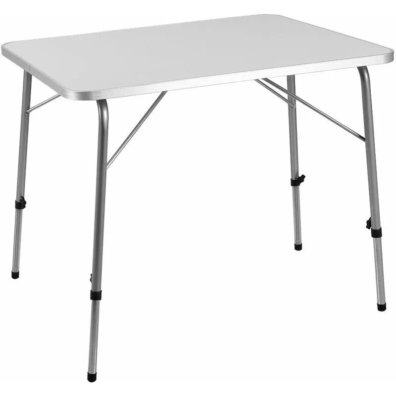 Deuba Tavolo da campeggio pieghevole in alluminio altezza regolabile 80x54cm tavolino spiaggia giardino balcone terrazza picnic