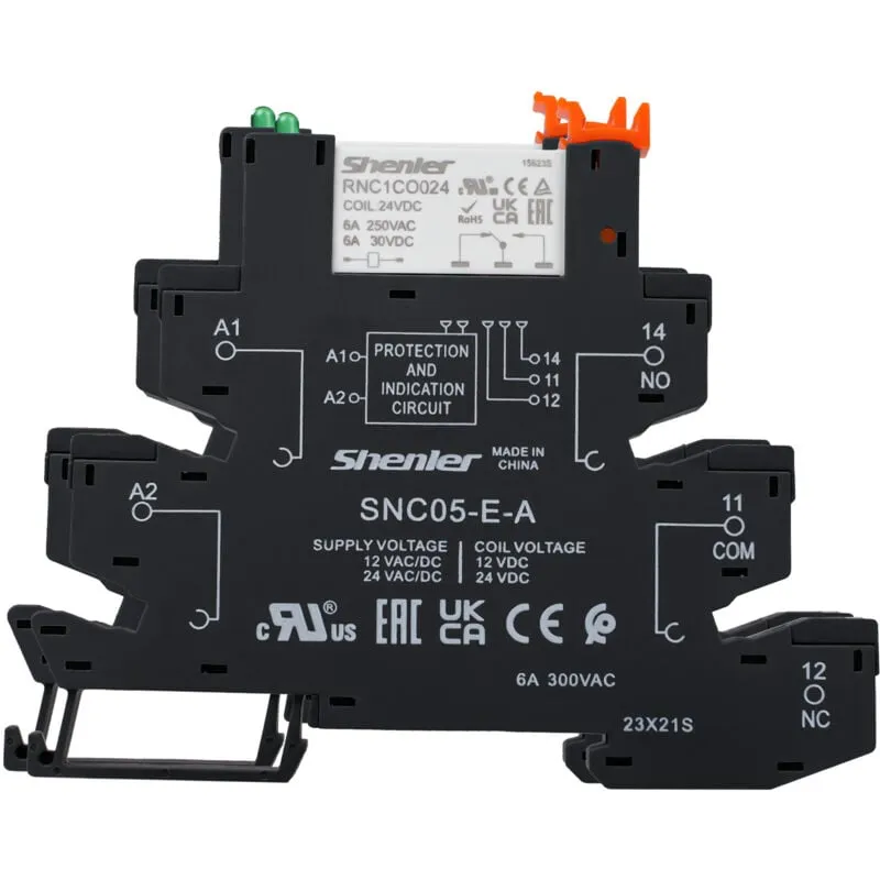 Dewin - 2 Set RNC1CO024+SNC05-EA Piccolo relè elettromagnetico di potenza Relè intermedio con base presa