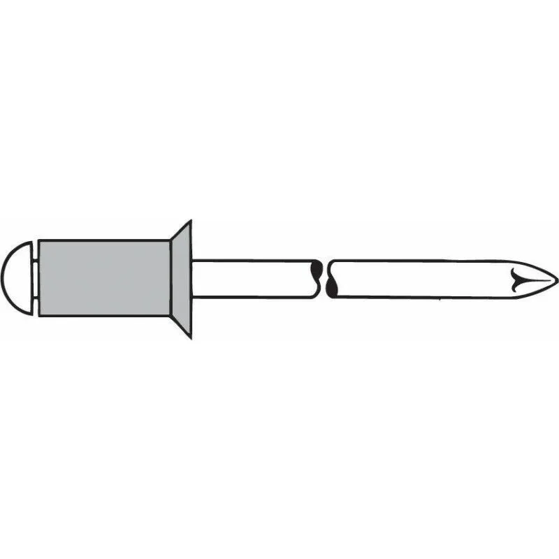  - Di Alluminio Standard Rivetti Ciechi Senkkopf 5X30Mmgesipa (a 100)