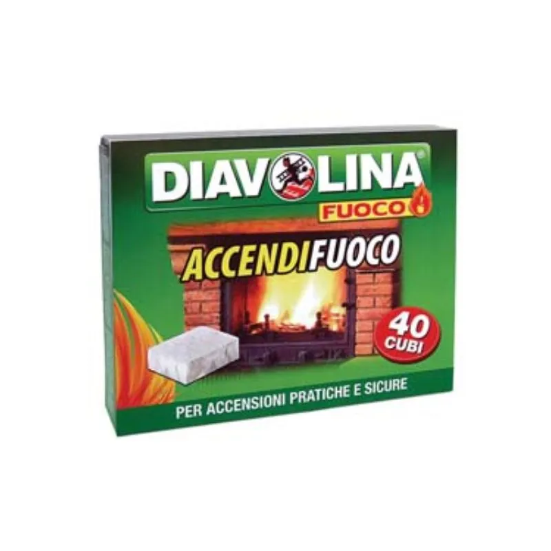 Accendifuoco - conf. 40 cubi 6 pezzi - Diavolina