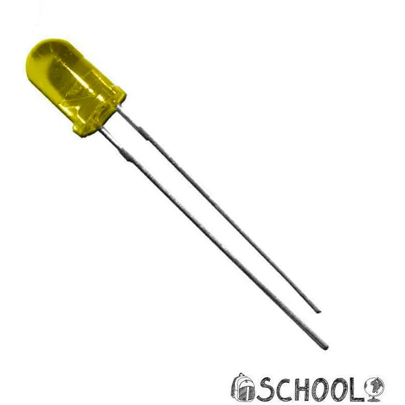 Jardibricodeco - Diodo led giallo 5mm (artigianale) 1.9v edm