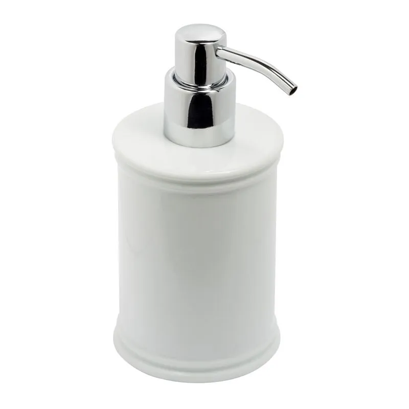 Dispenser sapone da appoggio Bianco in Porcellana e leghe metalliche Mod. Impero - Metaform