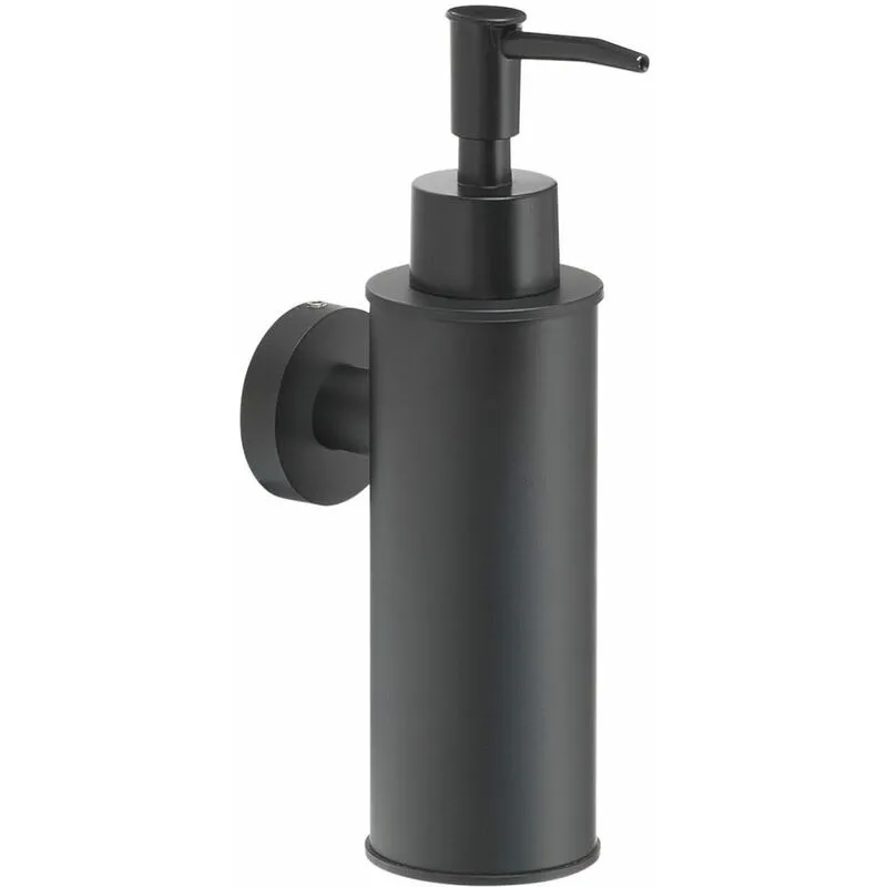 Dispenser Per Sapone Liquido Rotondo 150Ml Nero Opaco Seal