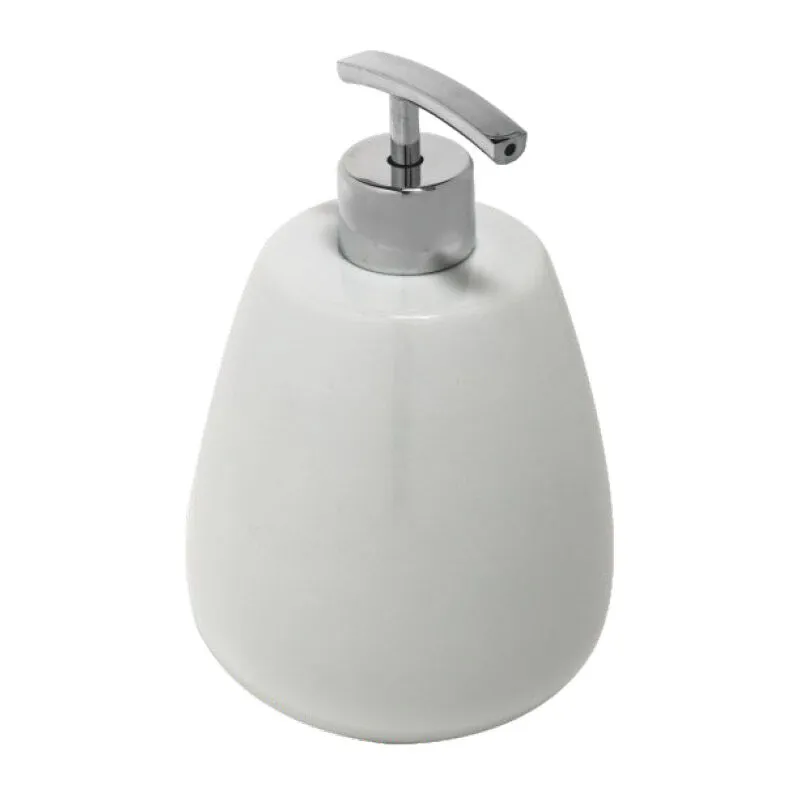 Dispenser Porta Sapone Liquido da Bagno in Porcellana Bianco Gilda Metaform