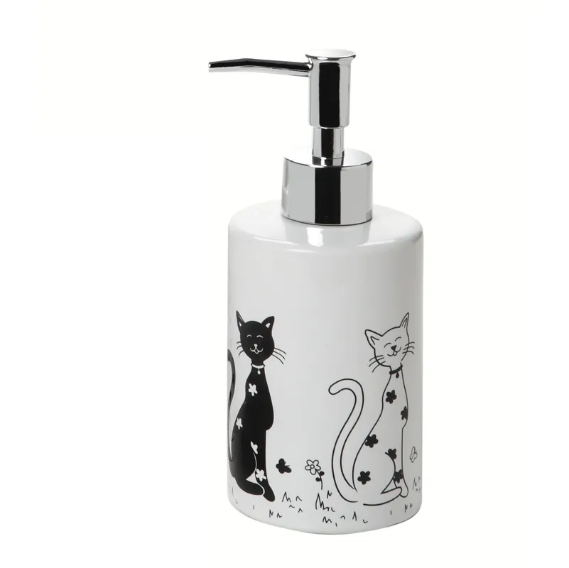 Dispenser serie fibi in ceramica bianco decorato