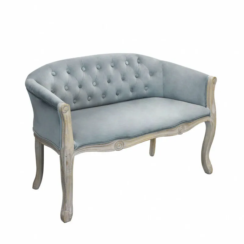 Giordanoshop - Divano Coleman 107x61x70 h cm in Velluto Grigio