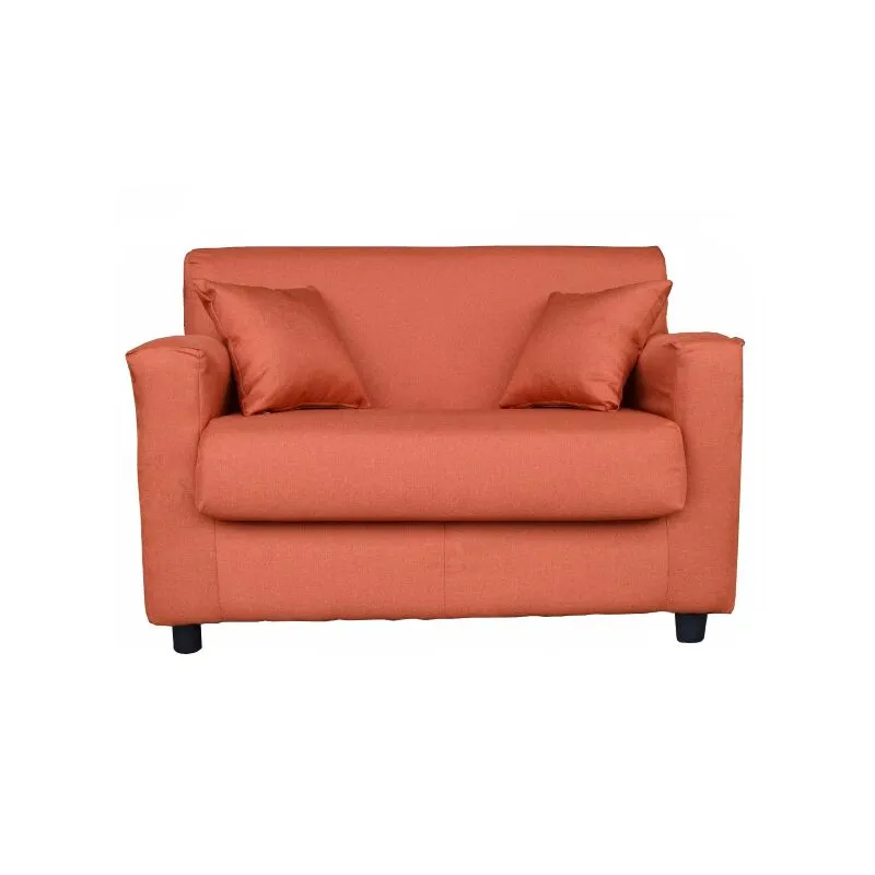 Liberoshopping - Divano 2 posti Arancio - tessuto sfoderabile 124 cm bologna