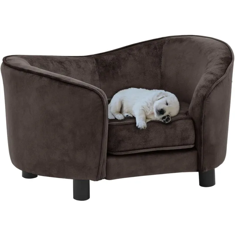 Vidaxl - Divano per Cani Marrone 69x49x40 cm in Peluche