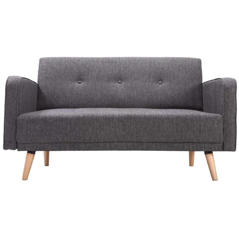 Divano scandinavo 2 posti grigio scuro ulla - Grigio antracite