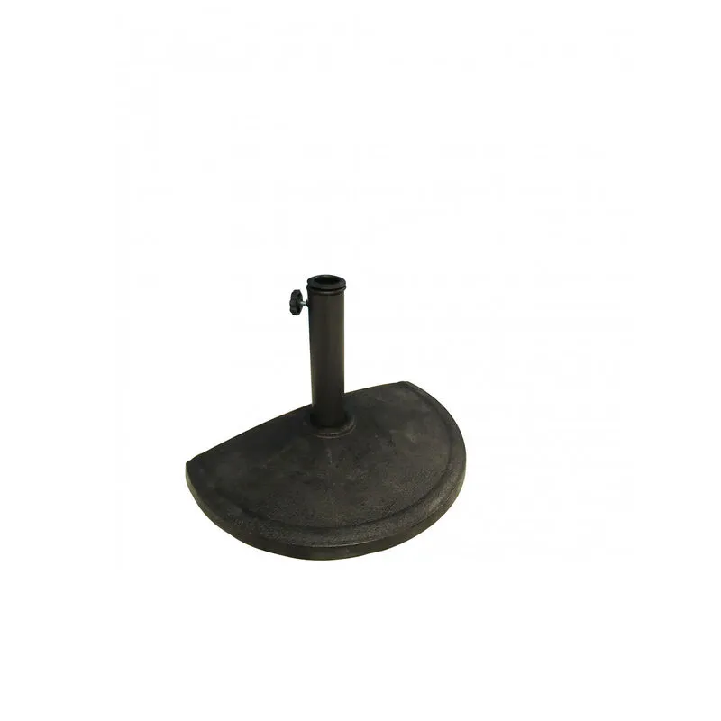 Dmora Semi base per ombrellone in resina, colore nero, Misure 50 x 31 x 50 cm, con imballo rinforzato