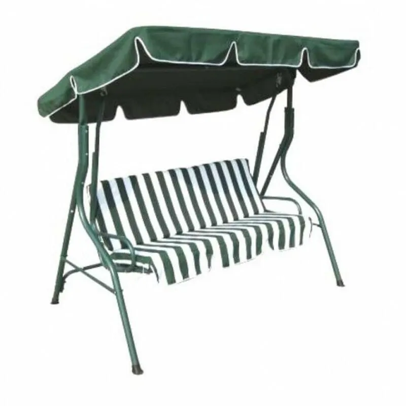 Giordanoshop - Dondolo Green con Cuscini 170x110x153 h cm in Acciaio Verde