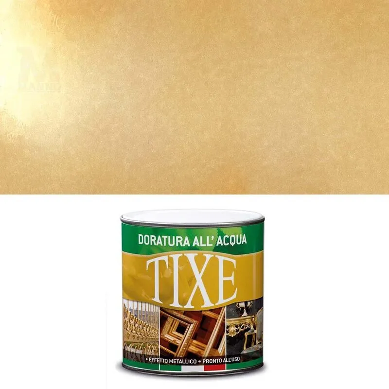 Vernice oro all'acqua per interni Tixe Doratura Colore Oro Pallido - Lattaggio 500 ml