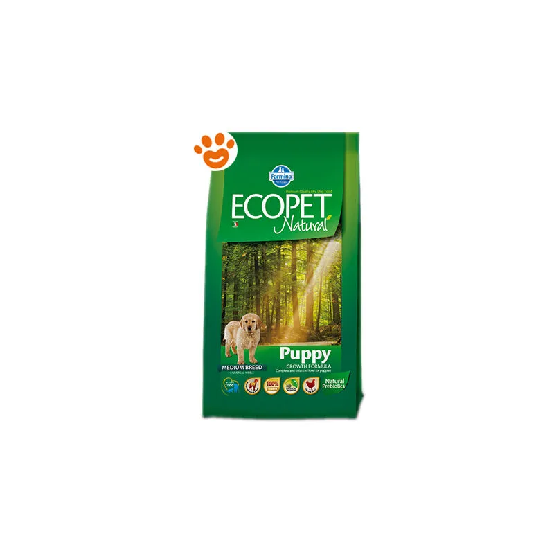  Ecopet Natural Dog Puppy Medium Pollo - Sacco da 2,5 kg