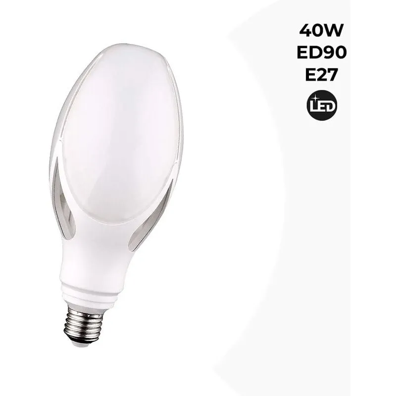 Barcelona Led - Lampadina led ED90 E27 per lampione 40W - Bianco Freddo