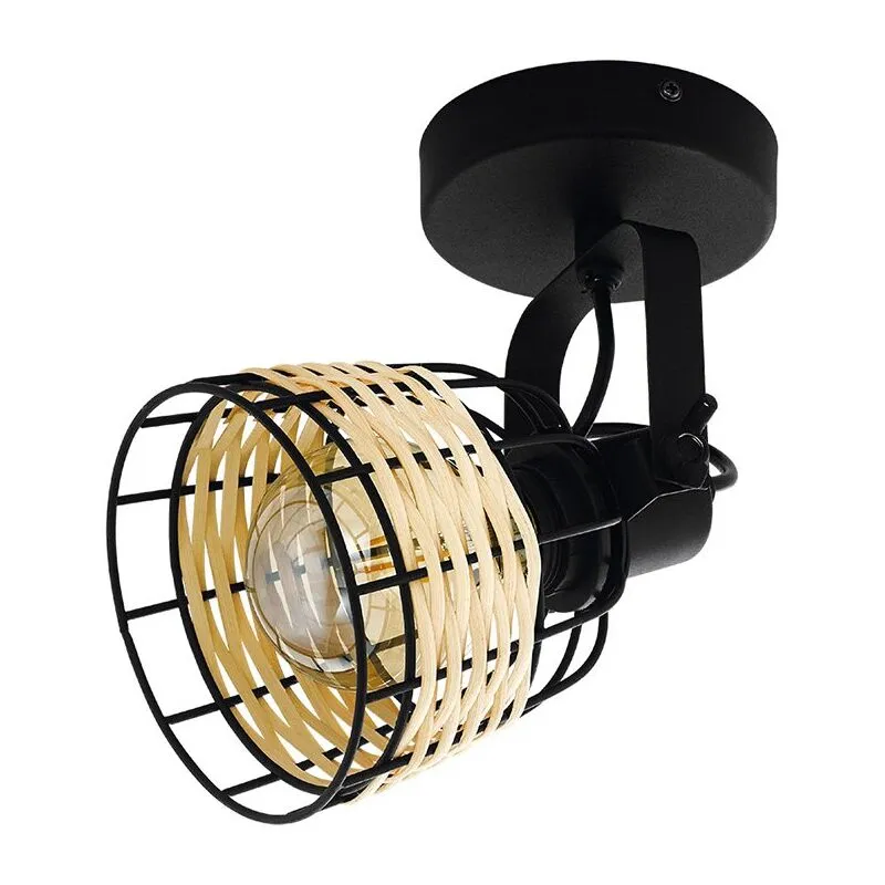 Eglo - Applique Industrial Anwick 1 Luce Metallo Nero