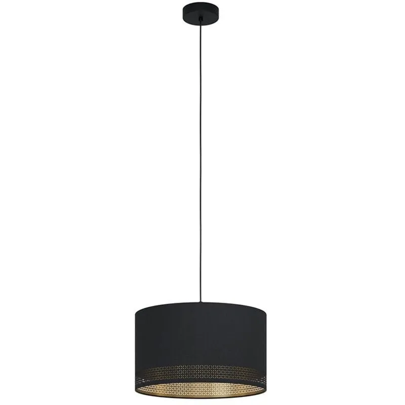 Lampadario Moderno Esteperra 1 Luce Acciaio Nero - Nero