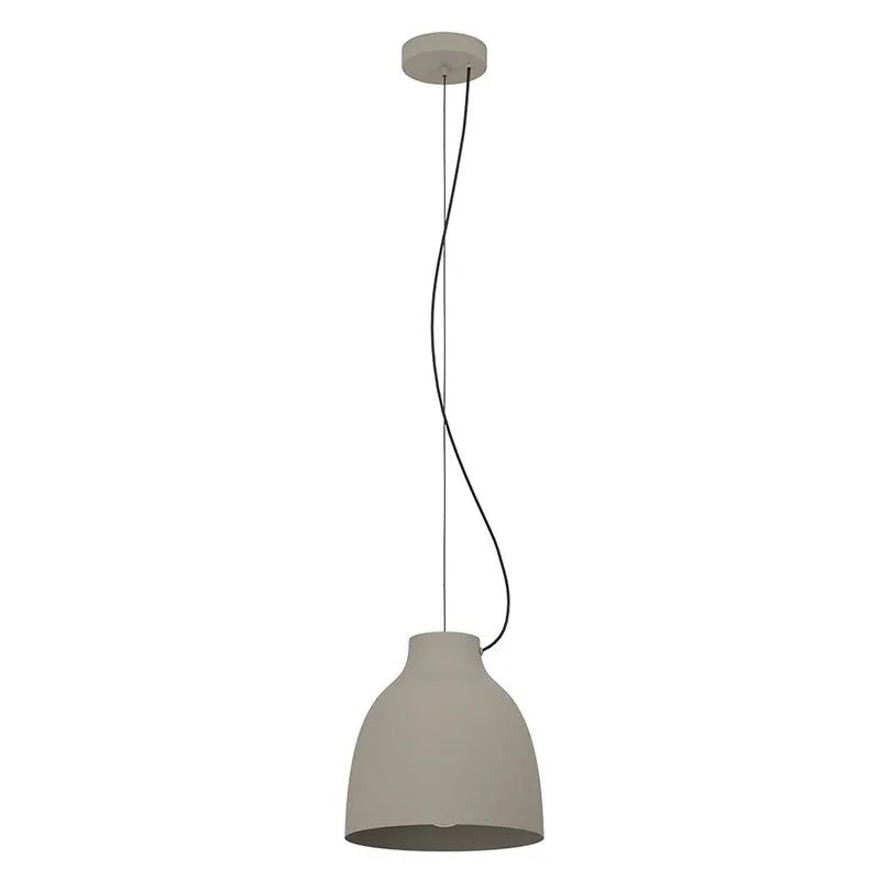 Lampadario Industrial Camasca 1 Luce Acciaio Grigio e Tortora - Tortora|Grigio