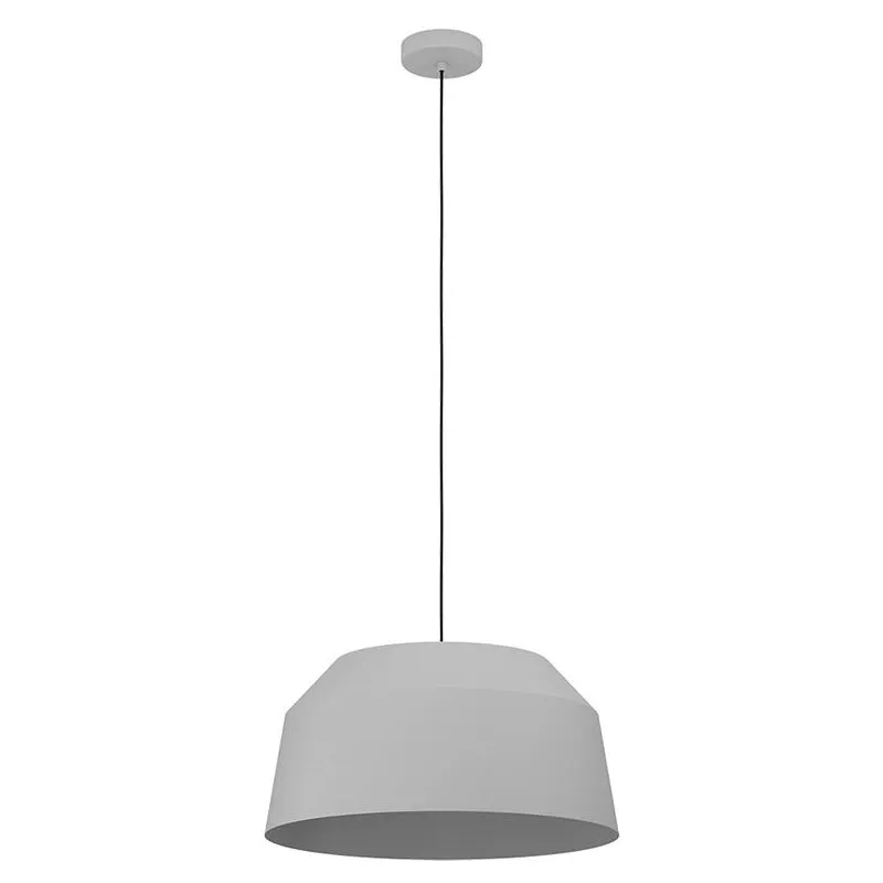 Lampadario Contemporaneo Contrisa 1 Luce Acciaio Grigio