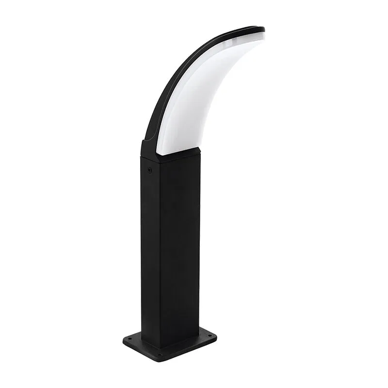 Piantana Moderna Da Esterno Fiumicino Led Alluminio Nero H45Cm - Nero