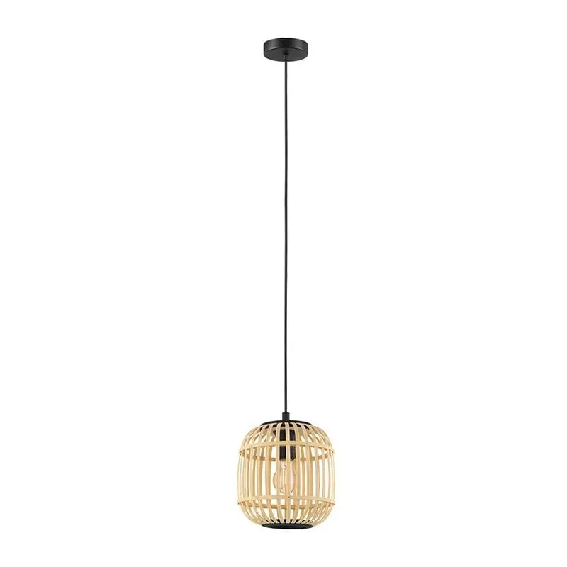 Lampadario Contemporaneo Bordesley Piccolo 1 Luce Acciaio Nero