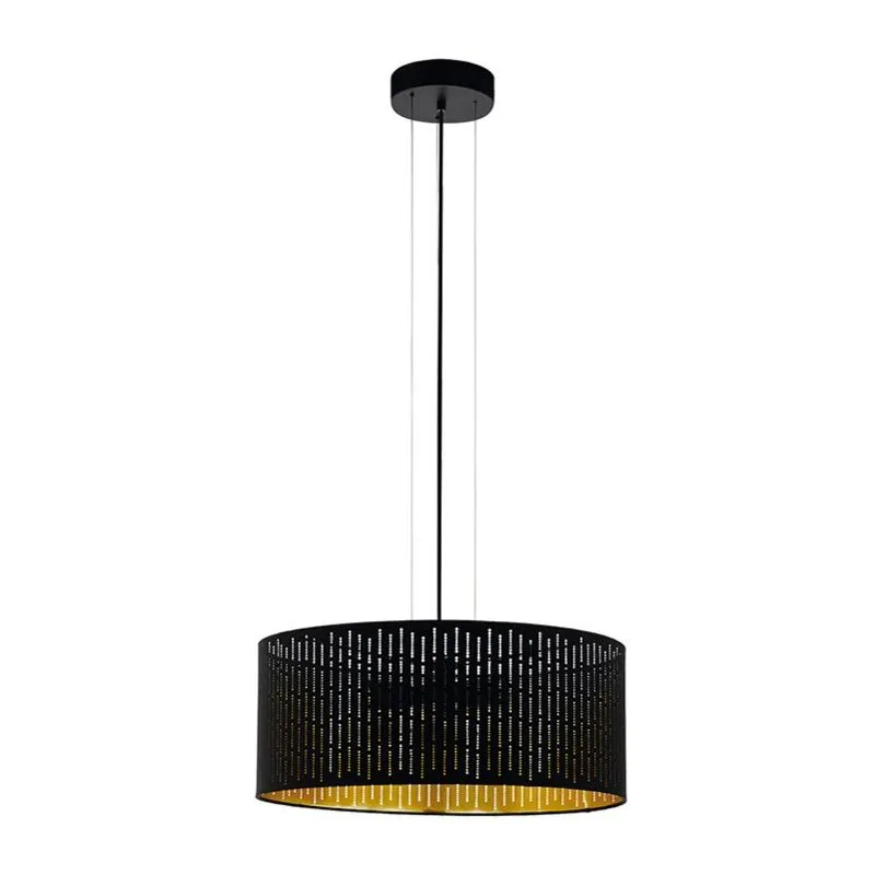 Lampadario Contemporaneo Varillas 3 Luci Acciaio Nero