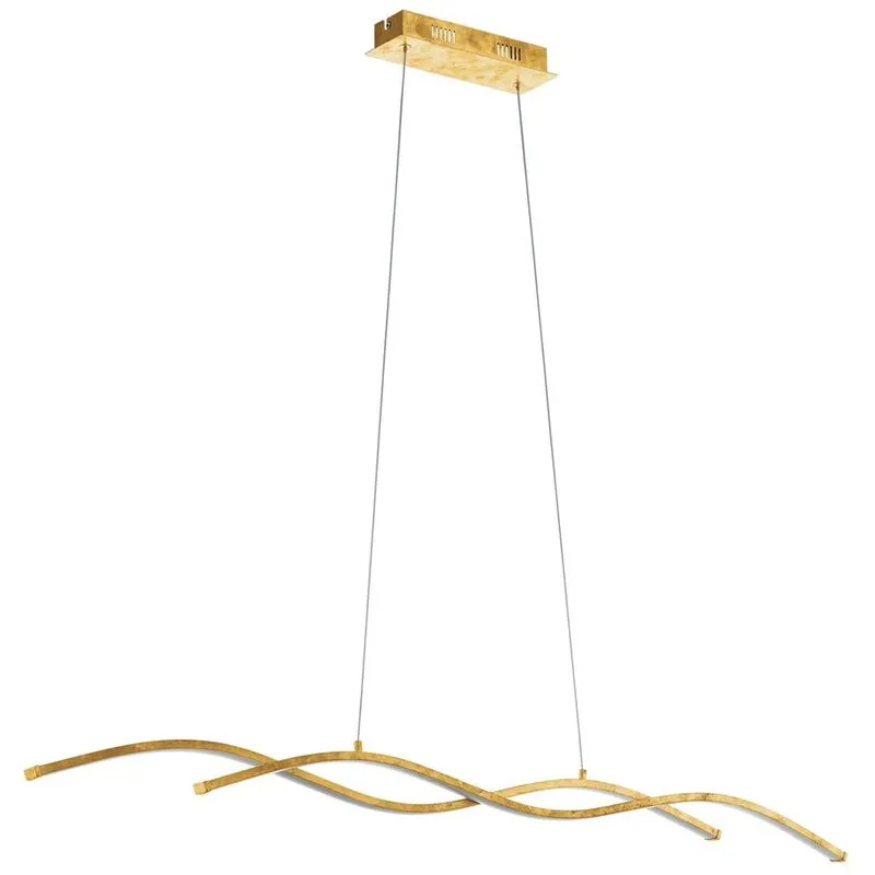 Eglo - led lampada a sospensione miraflores oro bianco l: 120cm b: 8cm h: 120cm