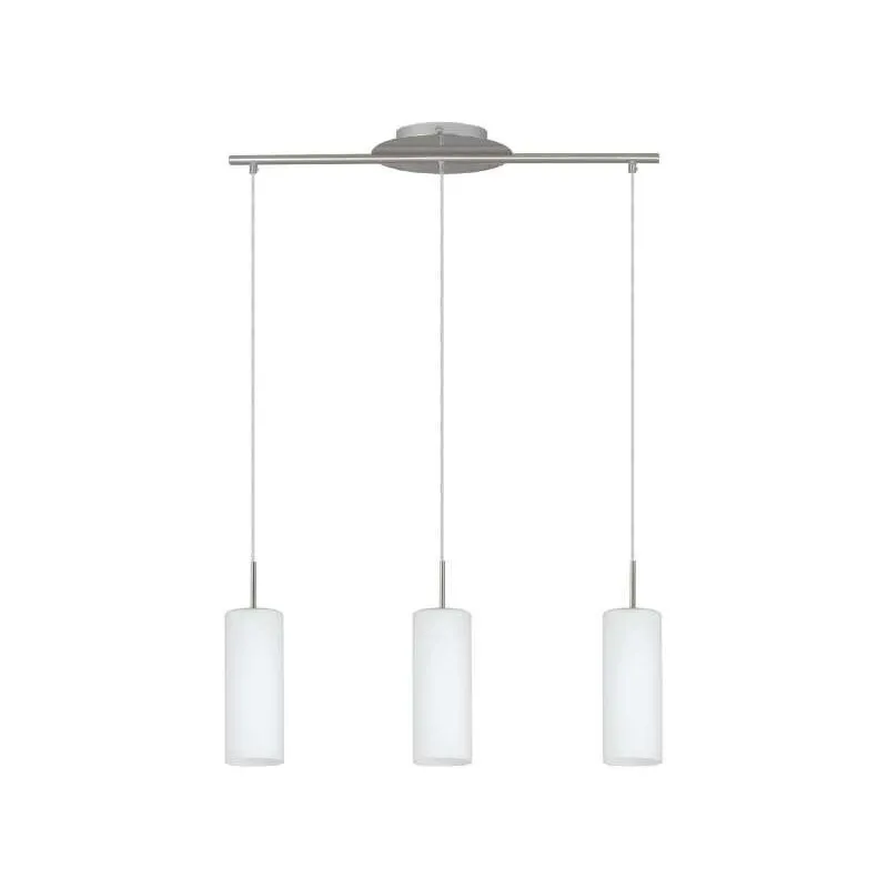 Lampada a sospensione Troy 3 E27 3x40W in metallo e vetro satinato