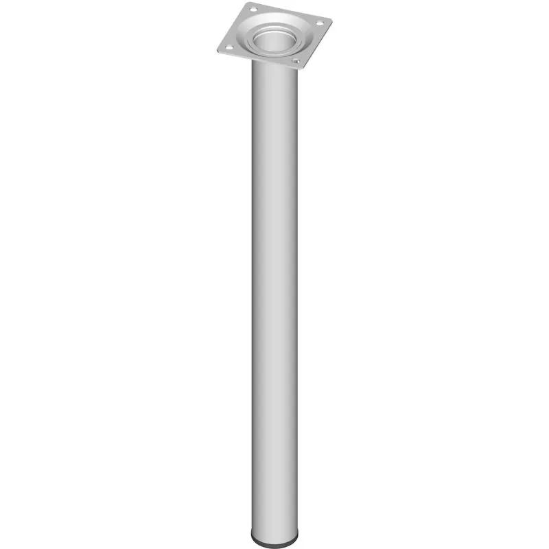 18133-00271 Gambe in Acciaio a Base Rotonda, Bianco, 50 cm, Set di 4 Pezzi - Element System