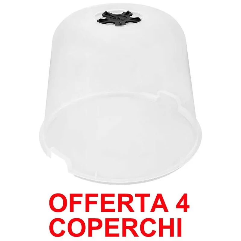 Offerta 4 coperchio serra campana basics grow house rotondo 17CM trasparente - 