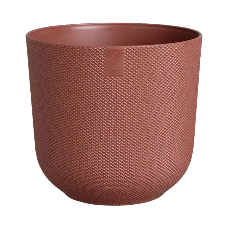 Vaso jazz round rosso toscano Ø23XH21CM, vasi interno esterno - 