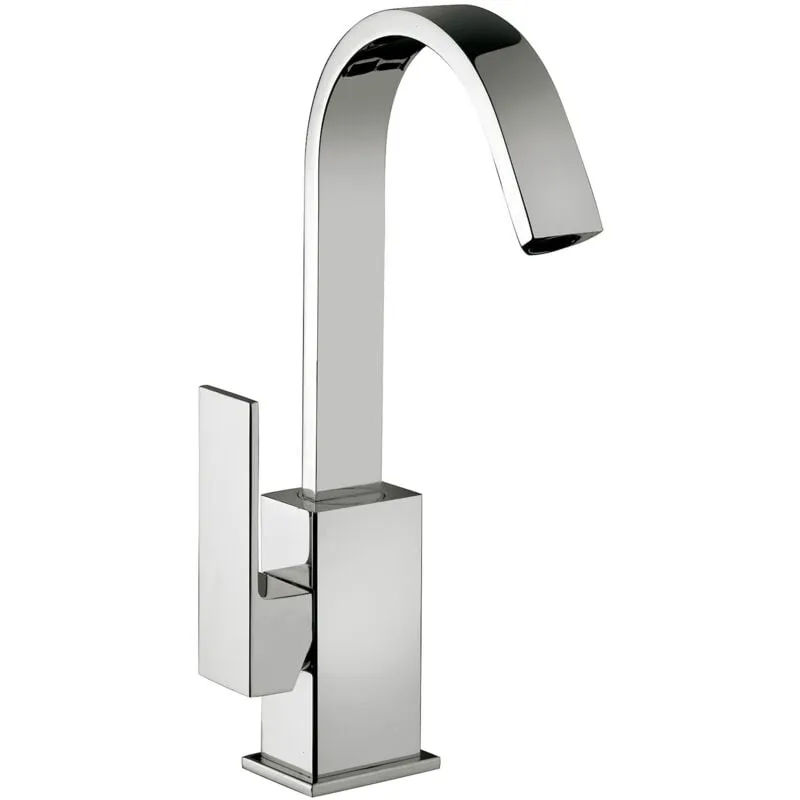 Miscelatore Lavabo Cromato Con Canna Orientabile e Scarico Automatico 11/4' - Serie: Elle - Paffoni