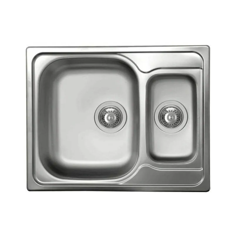 Special 250 LIX250SAC Lavello in acciaio Inox 1.5 vasche satinato 620x490 mm - Elleci