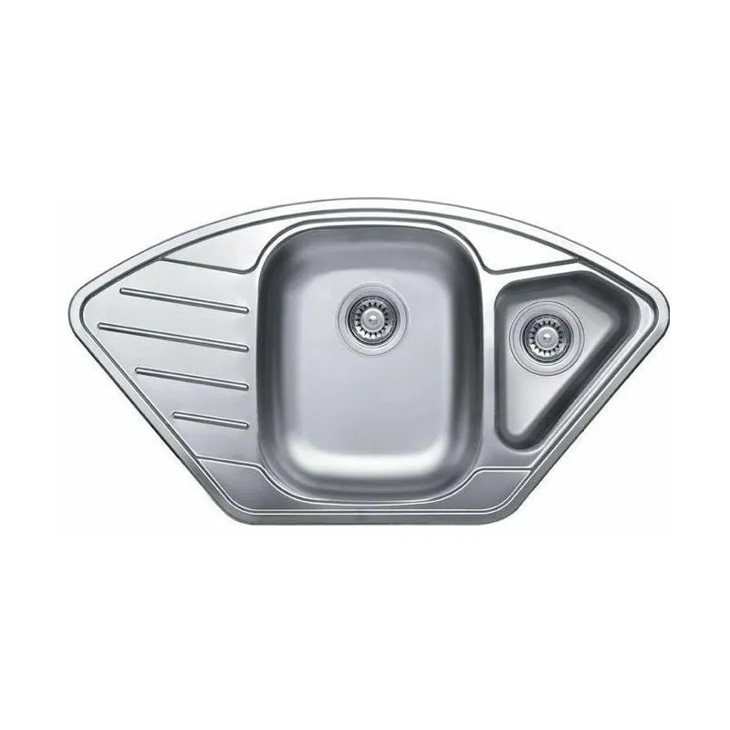 Special Esa 920 LIX920SASEX Lavello angolare in acciaio Inox 2 vasche con gocciolatoio satinato 913x498 mm - Elleci