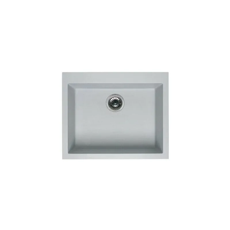 Quadra 105 LMQ10573 Lavello 57X50 cm 1 Vasca Metaltek Titanio - Elleci