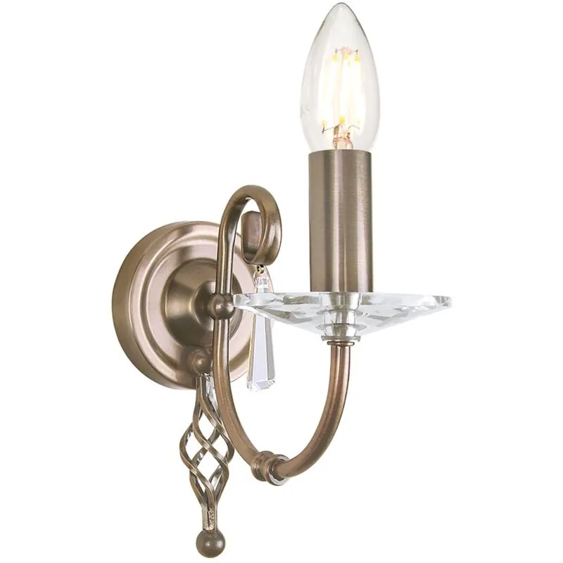 Applique Classica Aegean Acciaio Ottone Anticato 1 Luce E14