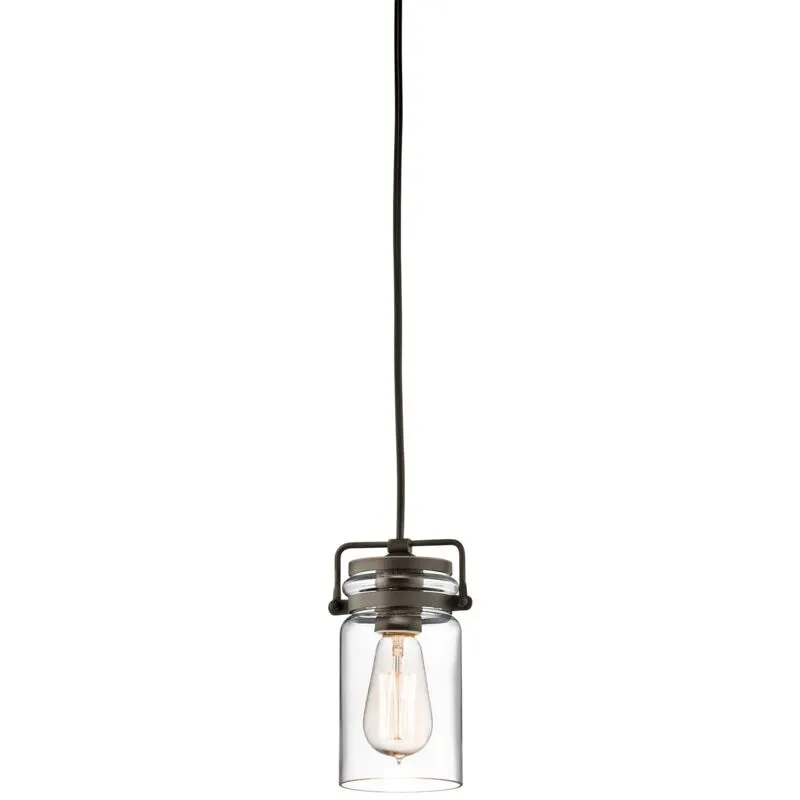 Brinley - Mini Sospensione 1 Luce Soffitto Bronzo Olde, E27 - Elstead