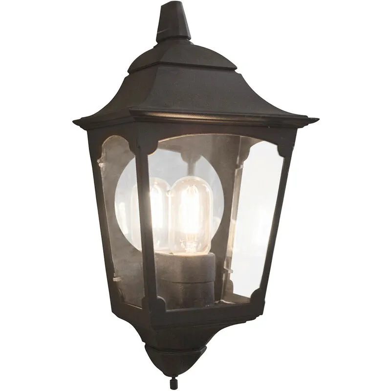 Chapel - Mezza Lanterna da Parete per Esterni 1 Luce Nera IP44, E27 - Elstead