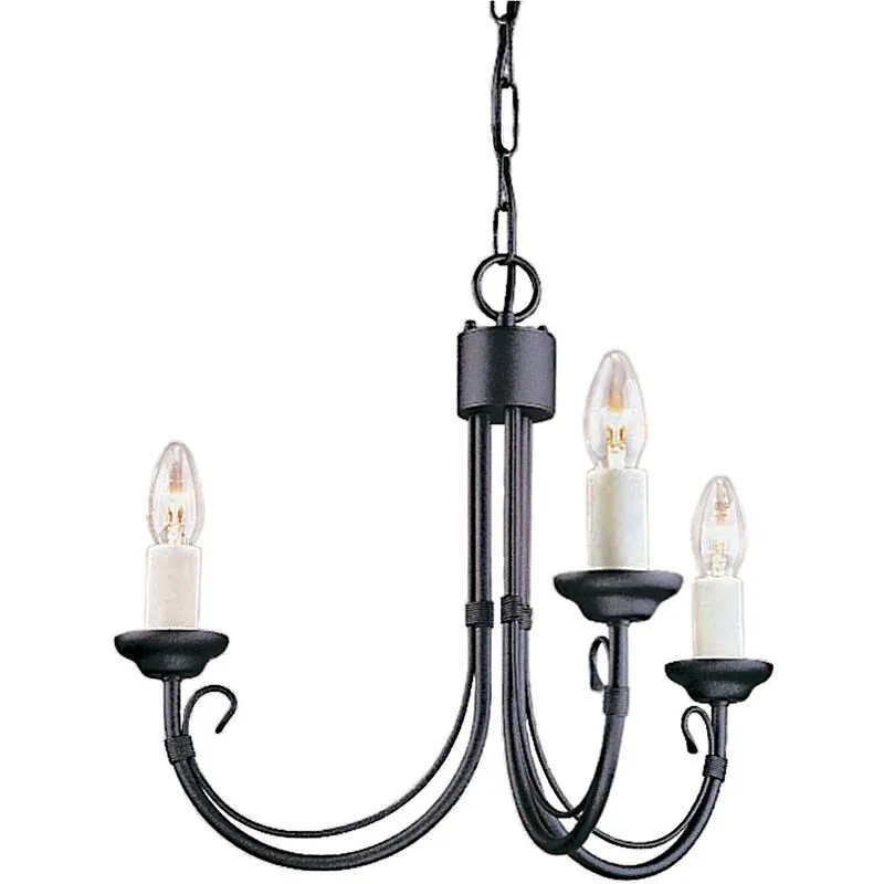 Elstead Chartwell - Lampadario 3 Luci Finitura Nera, E14