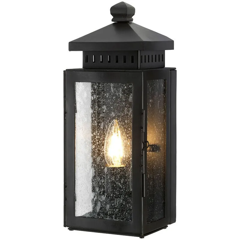 Matlock - Lanterna da parete per esterno 1 luce Light Bronzo Antico IP43, E14 - Elstead