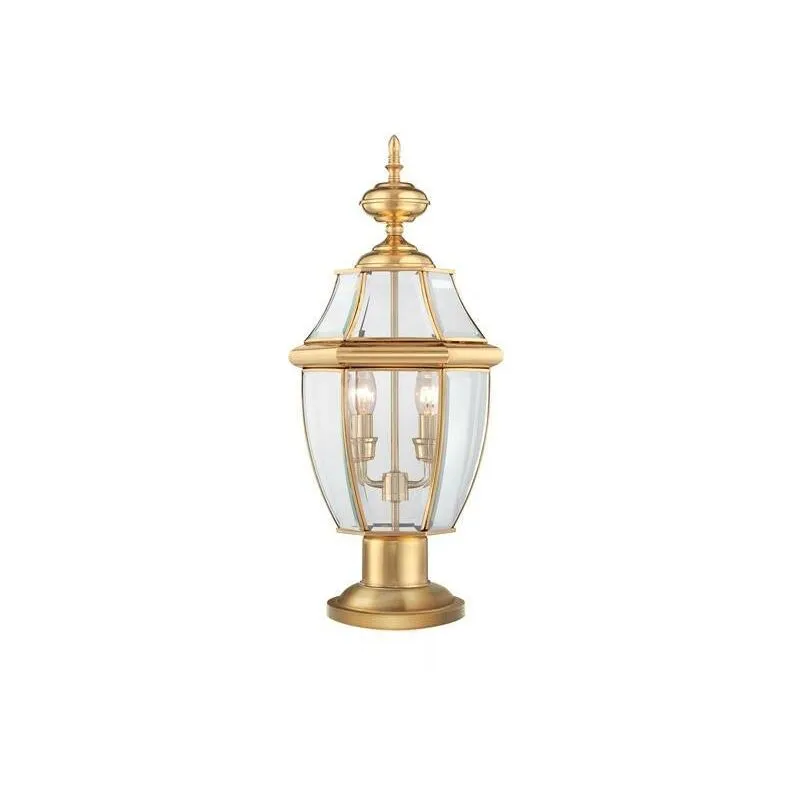 Elstead - Newbury - Lampada a piantana da esterno a 2 luci Ottone lucido IP44, E14