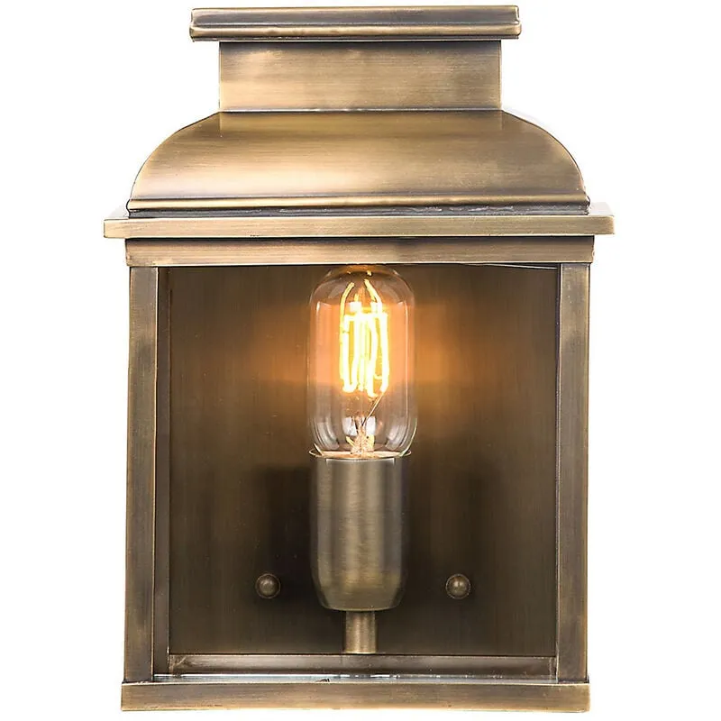 Old Bailey - Lanterna da parete per esterno 1 luce Luce Ottone IP44, E27 - Elstead