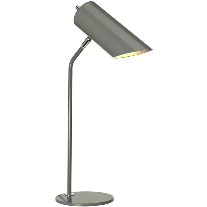 Lampada Scrivania Industrial Nordico Quinto Acciaio Grigio Nichel 1 Luce E27