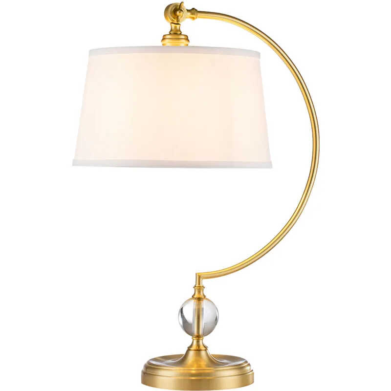 Lampada Da Scrivania Contemporanea Jenkins Metallo Ottone Spazzolato 1 Luce E27