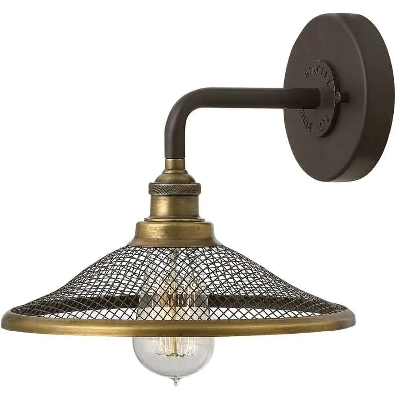 Appliques - Lampade Da Parete Vintage Rigby Acciaio Bronzo Buckeye 1 Luce E27