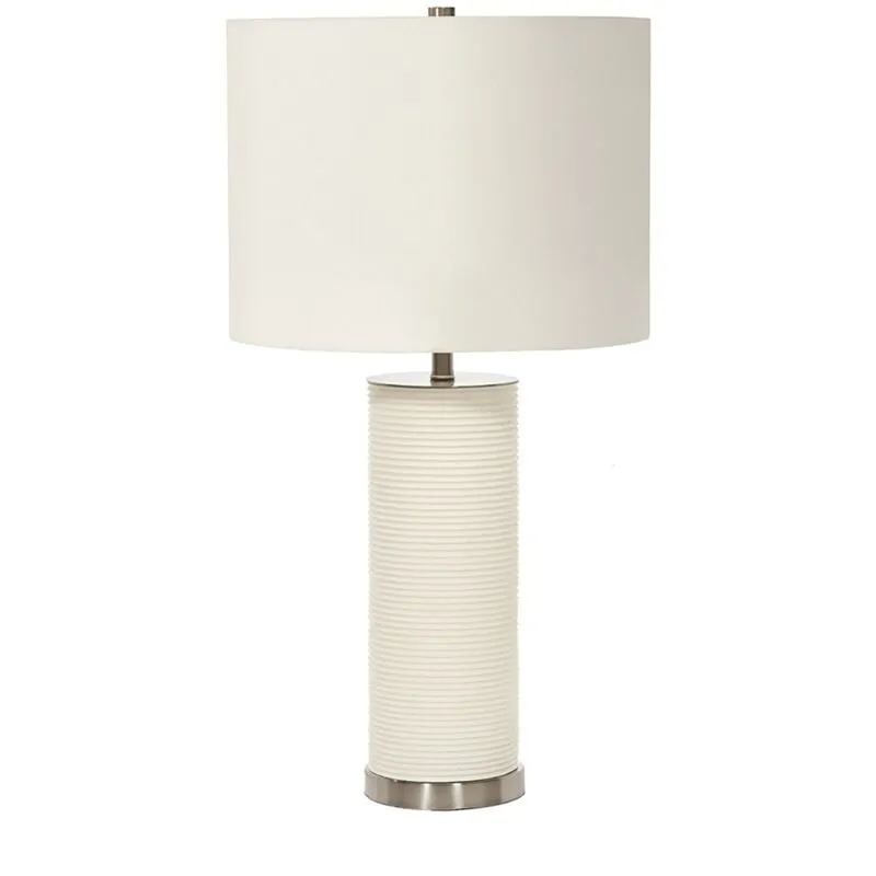 Elstead - Lampada Da Scrivania Contemporanea Ripple Porcellana Bianca 1 Luce E27