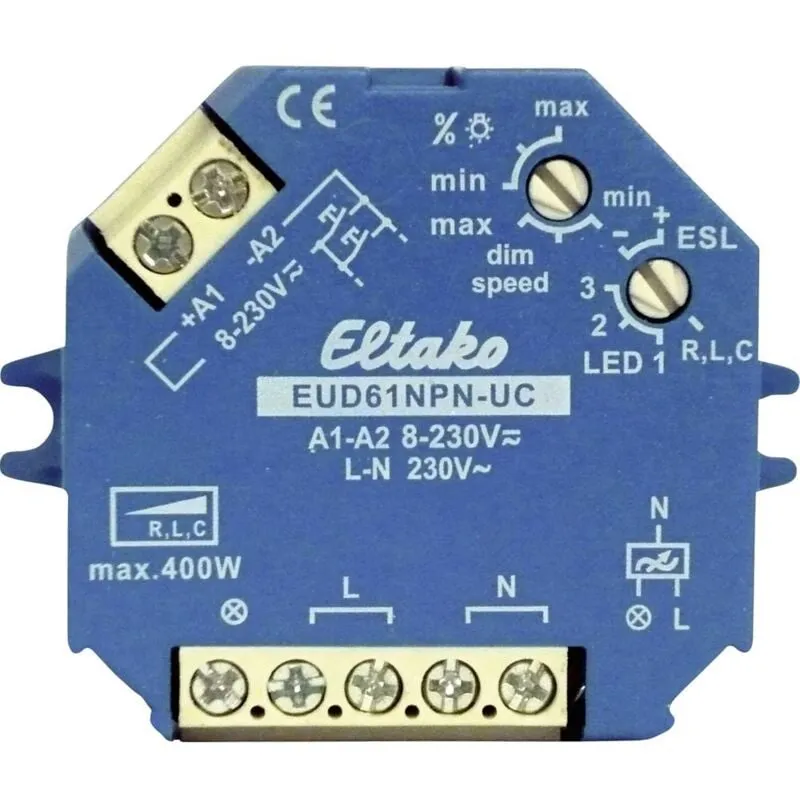 Le Sanitaire - Eltako EUD61NPN-UC Dimmer da parete, Dimmer da incasso Adatto per lampadina: Lampadina ad incandescenza, Lampadina a ri