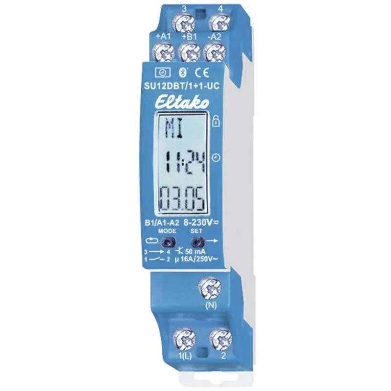 SU12DBT/1+1-UC Timer digitale 8 v/ac, 230 v/ac, 8 v/dc, 230 v/dc - 